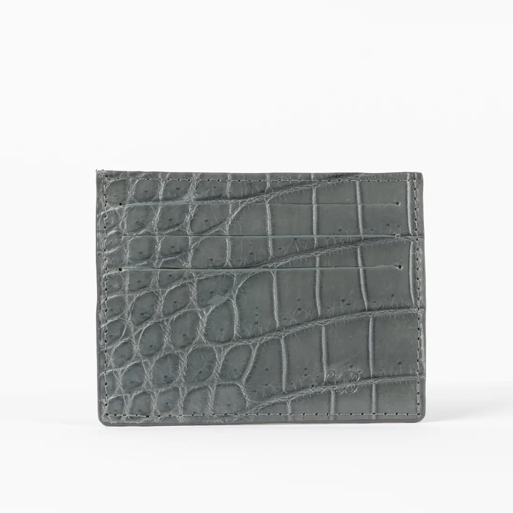 293. NWT WOMENS SHERRILL & BROTHERS ZOEY GENUINE CROCODILE CREDIT CARD HOLDER